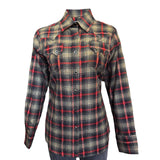 Rockmount Ranch Ware Women's Shadow Plaid Dobby Lurex Western Shirt in Black - Rockmount Clothing - Flyclothing LLC