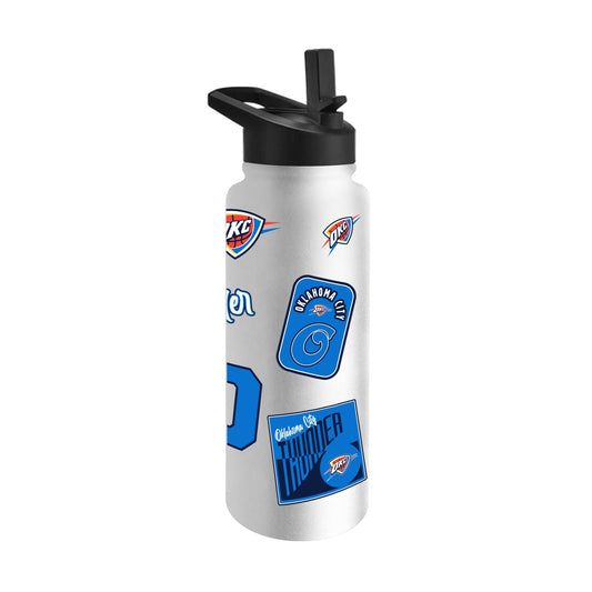 Oklahoma City Thunder 34oz White Dreamweave Quencher Bottle - Logo Brands - Flyclothing LLC