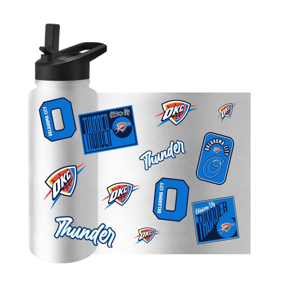 Oklahoma City Thunder 34oz White Dreamweave Quencher Bottle - Logo Brands - Flyclothing LLC