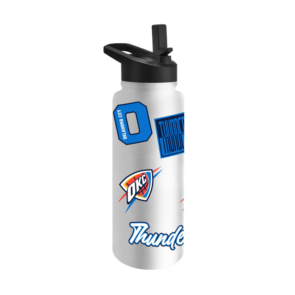Oklahoma City Thunder 34oz White Dreamweave Quencher Bottle - Logo Brands - Flyclothing LLC