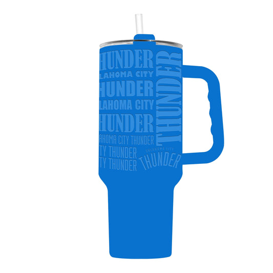 Oklahoma City Thunder 40oz Replay Powder Coat Tumbler - Logo Brands - Flyclothing LLC