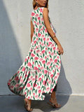 Floral Tiered Maxi Tank Dress - Trendsi - Flyclothing LLC