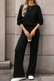 Round Neck Long Sleeve Jumpsuit - Trendsi - Flyclothing LLC