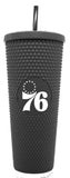 Philadelphia 76ers 24oz Studded Tumbler - Logo Brands - Flyclothing LLC