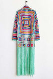 Fringe Tied Long Sleeve Cardigan - Trendsi - Flyclothing LLC