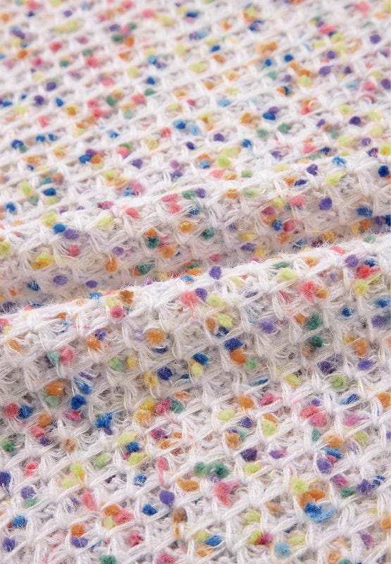 Confetti Round Neck Long Sleeve Sweater - Trendsi - Flyclothing LLC