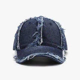 Raw Hem Cotton Baseball Cap - Trendsi - Flyclothing LLC