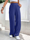 High Waist Wide Leg Pants with Pockets - Trendsi - Flyclothing LLC