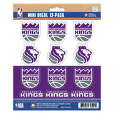 NBA - Sacramento Kings Mini Decal 12-pk - Logo Brands - Flyclothing LLC