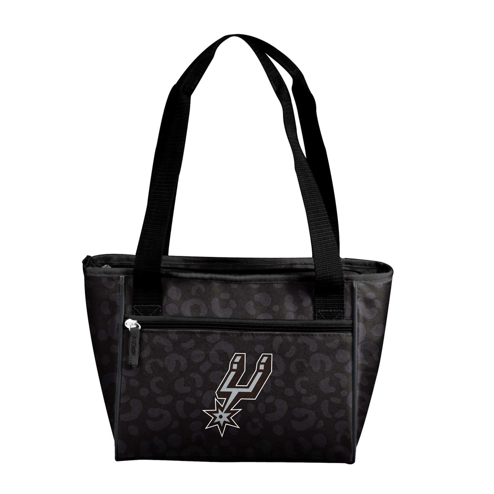 San Antonio Spurs Leopard Print 16 Can Cooler Tote - Logo Brands - Flyclothing LLC