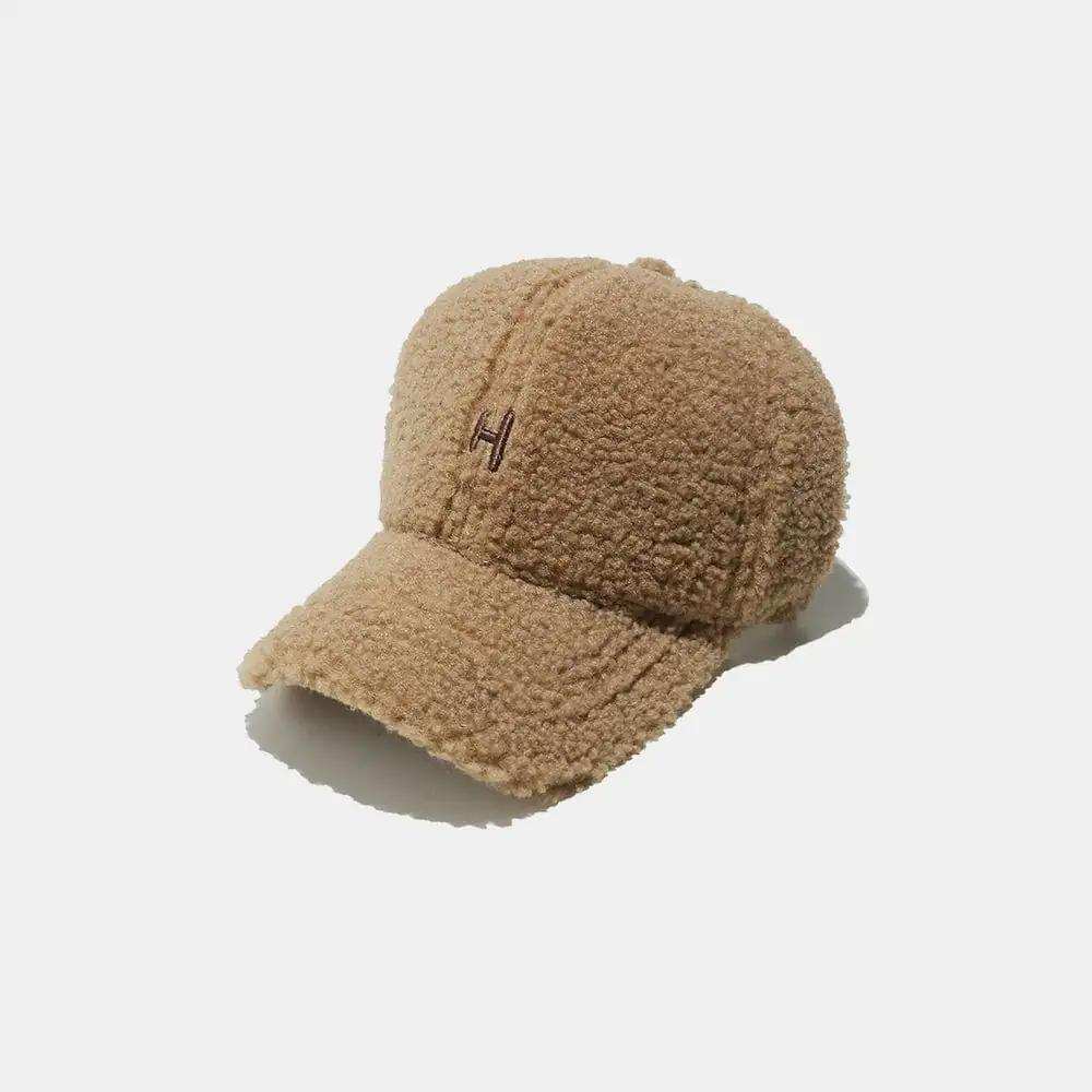 Sherpa Letter H Embroidered Cap - Trendsi - Flyclothing LLC