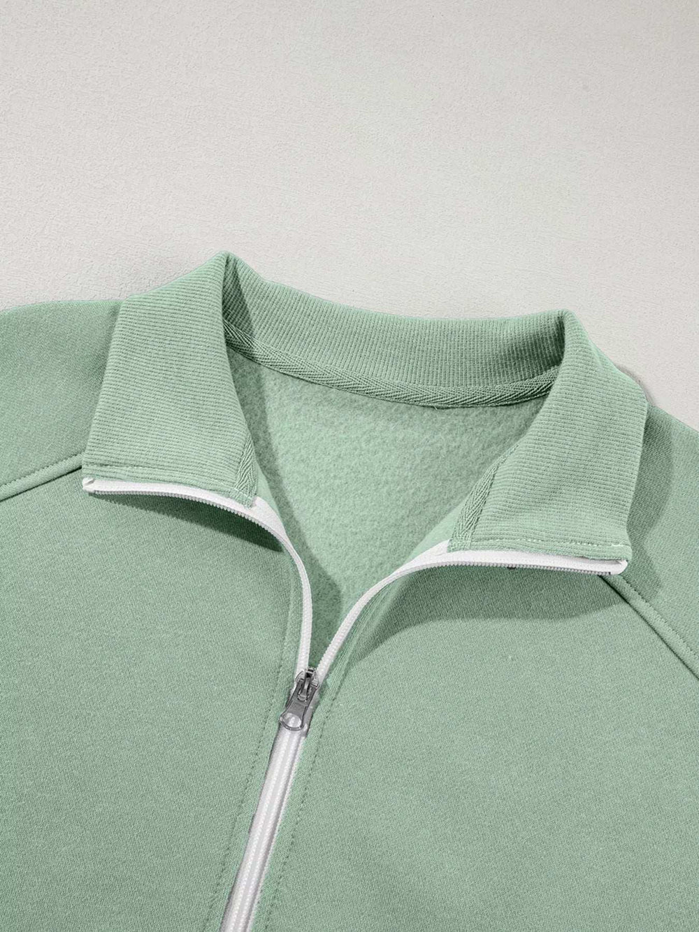 Drop Shoulder Zip Up Jacket and Drawstring Pants Active 2pcs Set - Trendsi - Flyclothing LLC