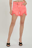 RISEN Raw Hem Asymmetrical Waist Denim Shorts - Trendsi - Flyclothing LLC