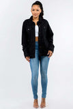American Bazi Full Size Button Up Distressed Denim Jacket - Trendsi - Flyclothing LLC