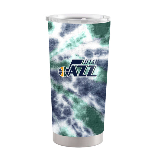 Utah Jazz 20oz Tie Dye Stainless Steel Tumbler - Logo Brands - Flyclothing LLC