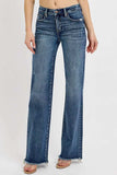 RISEN Full Size Tummy Control High Rise Long Straight Jeans Plus Size - Trendsi - Flyclothing LLC