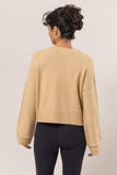 HYFVE Round Neck Dropped Shoulder Ribbed Sweater - Trendsi - Flyclothing LLC