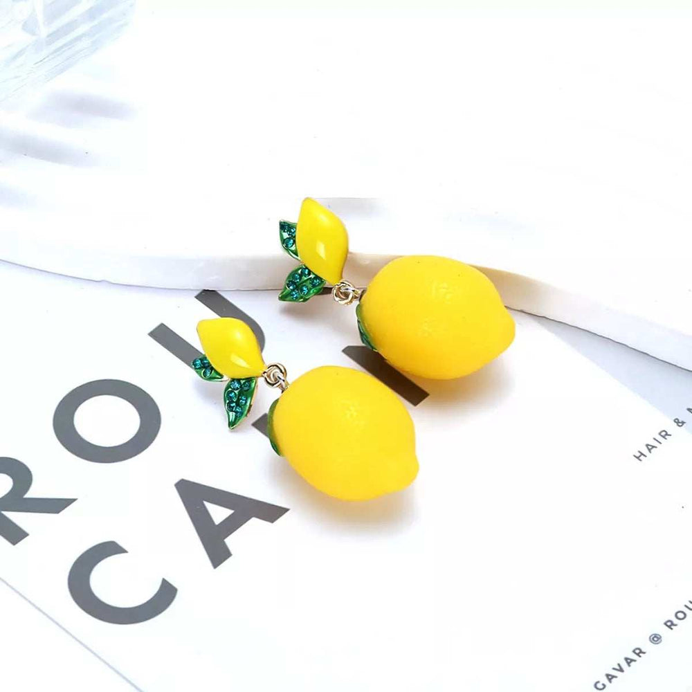 Lemon Fruit Drop Earrings - Trendsi - Flyclothing LLC