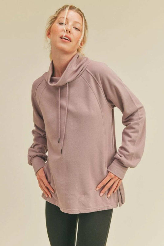 Kimberly C Drawstring Side Zip Sweatshirt - Trendsi - Flyclothing LLC