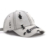 Distressed Letter Embroidered Baseball Cap - Trendsi - Flyclothing LLC