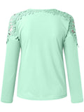 Full Size Cutout Round Neck Long Sleeve T-Shirt - Trendsi - Flyclothing LLC