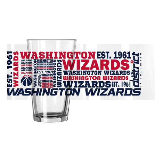 Washington Wizards 16oz Spirit Pint Glass - Logo Brands - Flyclothing LLC