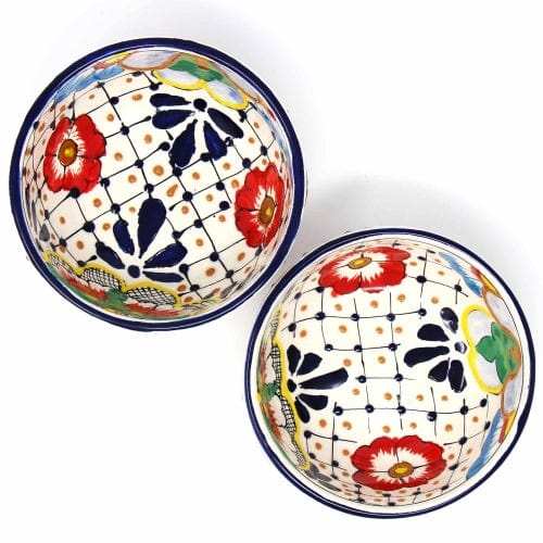 Half Moon Bowls - Dots and Flowers, Set of Two - Encantada - Encantada - Flyclothing LLC