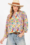 SAGE + FIG Button Down Floral Shirt - Trendsi - Flyclothing LLC