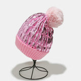 Thermal Knit Hat with Pompom - Trendsi - Flyclothing LLC