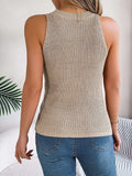 Cable-Knit Round Neck Vest - Trendsi - Flyclothing LLC