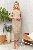 ADORA Lurex Crochet Dress with Lining - Trendsi - Flyclothing LLC