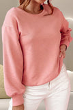 Bow Round Neck Long Sleeve Sweatshirt - Trendsi - Flyclothing LLC