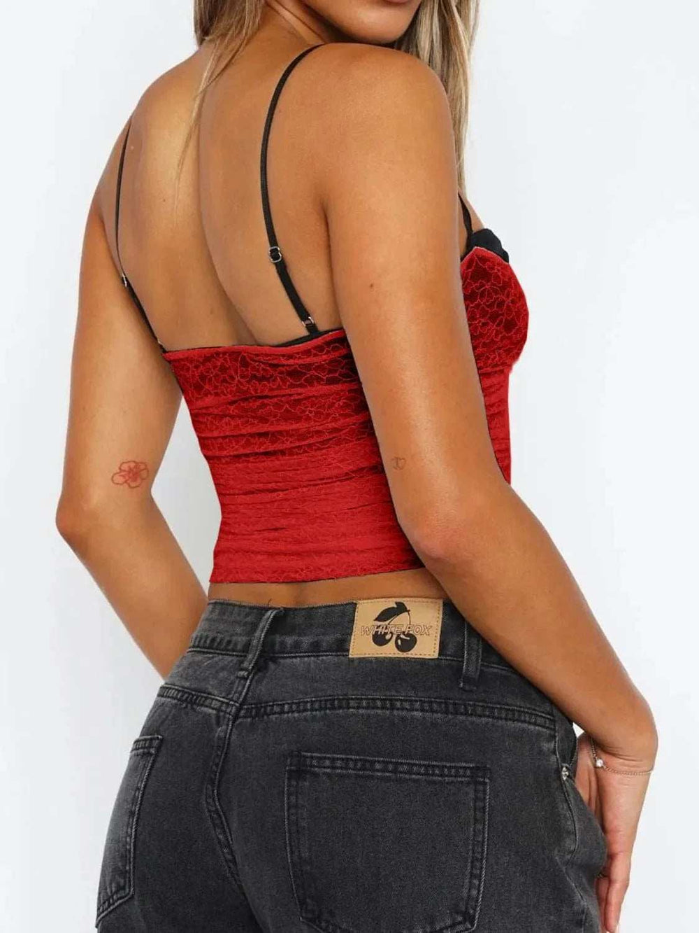 Lace Sweetheart Neck Cami - Trendsi - Flyclothing LLC