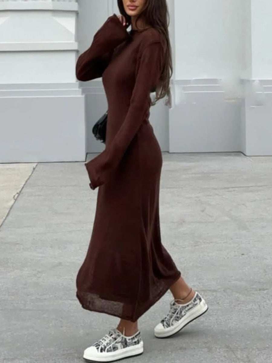 Ribbed Knit Cami Dress and Cover Up Sweater Set - Trendsi - Flyclothing LLC