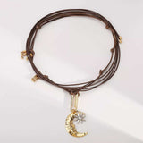 Moon & Sun Pendant Necklace - Trendsi - Flyclothing LLC