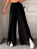 Slit Wide Leg Pants - Trendsi - Flyclothing LLC