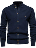 Men's Button Down Long Sleeve Cardigan - Trendsi - Flyclothing LLC
