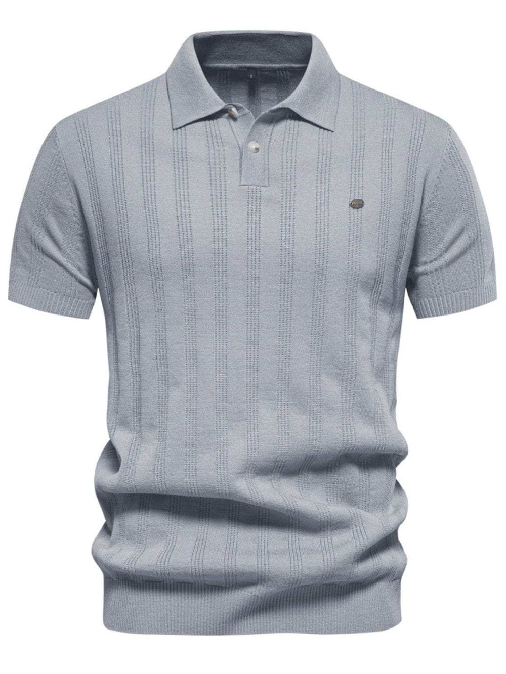 Men's Collared Neck Short Sleeve Knit Polo - Trendsi - Flyclothing LLC
