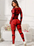 Scoop Neck Long Sleeve Active Jumpsuit - Trendsi - Flyclothing LLC