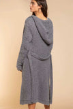 POL Berber fleece Tie Front Tunic Cardigan with Pockets - Trendsi - Flyclothing LLC
