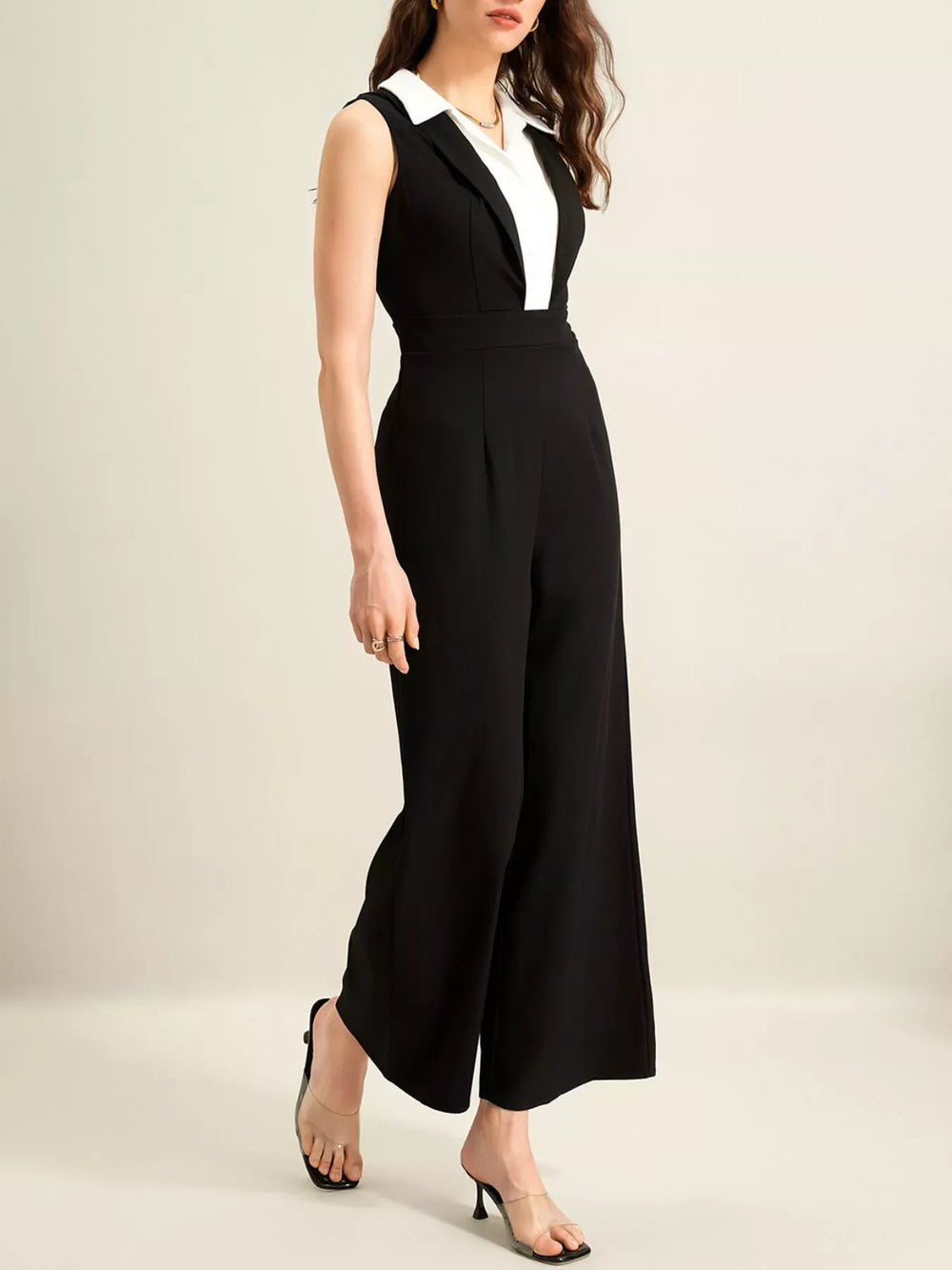 Sleeveless Wide Leg Jumpsuit - Trendsi - Flyclothing LLC