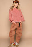 POL Distressed Washed Drop Shoulder Sweater - Trendsi - Flyclothing LLC
