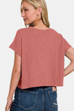 Zenana Round Neck Short Sleeve T-Shirt - Trendsi - Flyclothing LLC