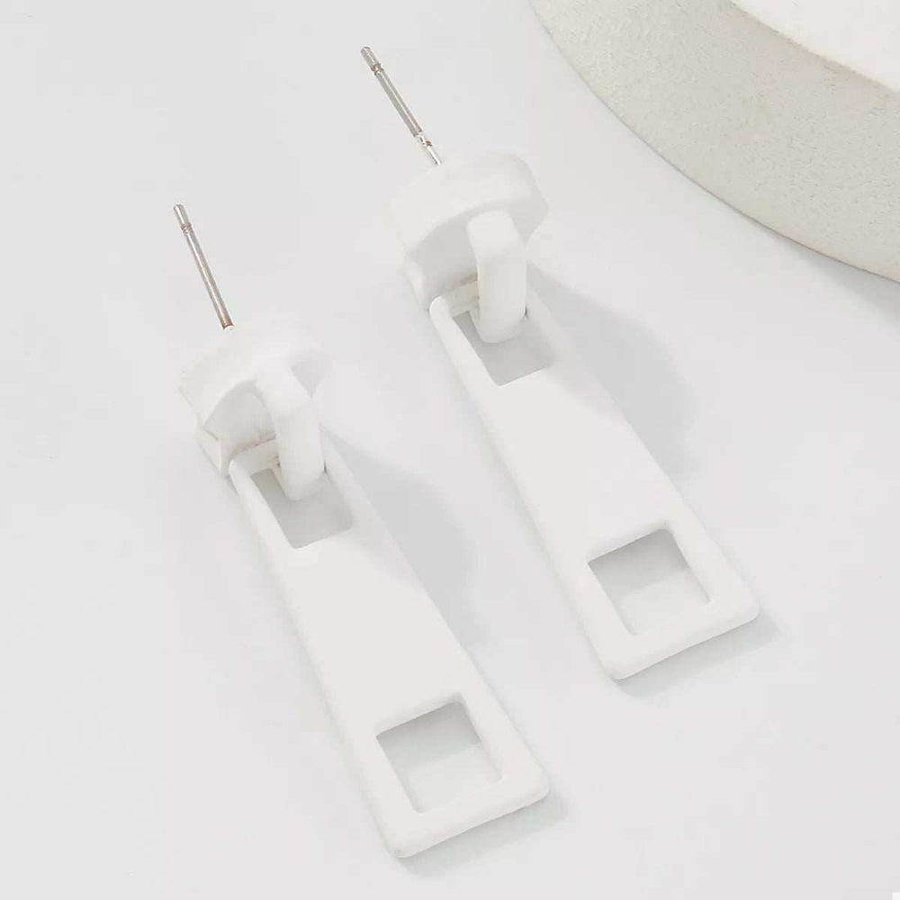 Colorful Zipper Drop Earrings - Trendsi - Flyclothing LLC