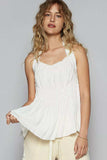 POL Backless Halter Sleeveless Top with Smocking Shirring Detail - Trendsi - Flyclothing LLC