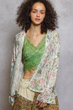 POL Open Front Floral Cardigan with Center Open Fringe - Trendsi - Flyclothing LLC