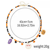Halloween Charm Beaded Necklace - Trendsi - Flyclothing LLC
