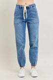 Judy Blue Full Size High Waist Denim Jogger Plus Size - Trendsi - Flyclothing LLC