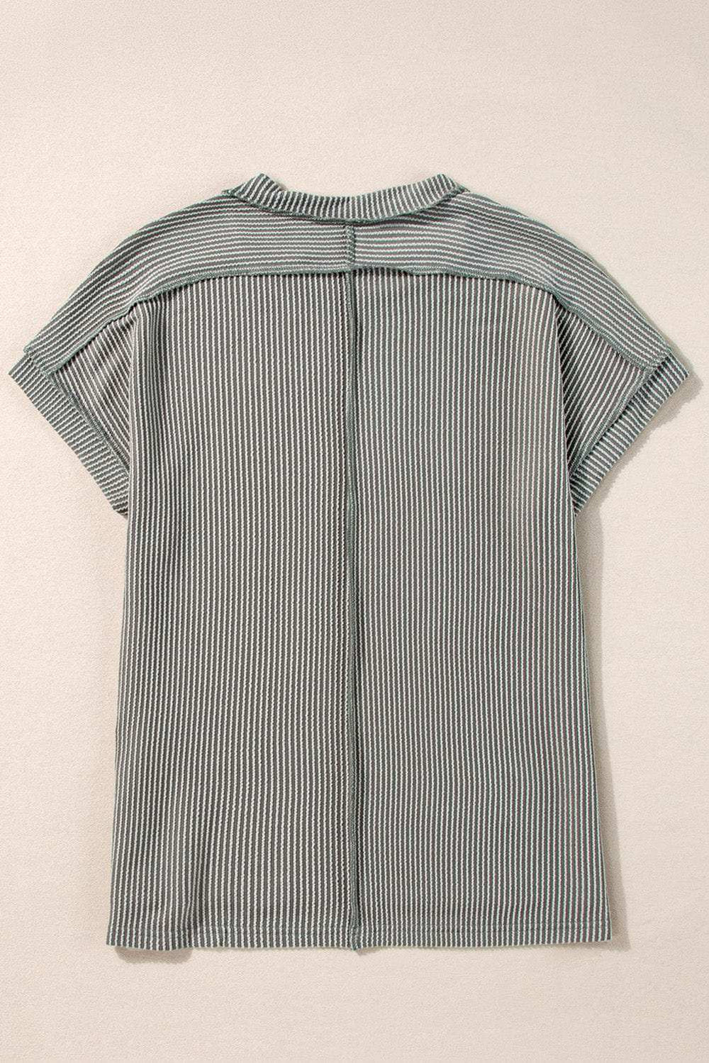 Boots Graphic Striped Round Neck Short Sleeve T-Shirt - Trendsi - Flyclothing LLC