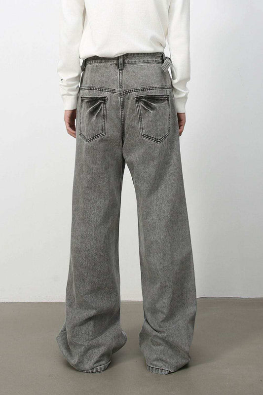 Men's Wide Leg Jeans with Pockets - Trendsi - Flyclothing LLC